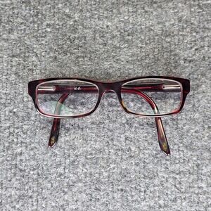 Ray-Ban Tortoiseshell Rectangle Glasses - Brown and Red Tones